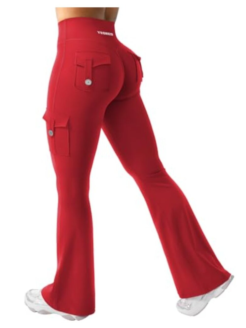 High-Rise Flare Leggings with Pockets, 4-Way Stretch